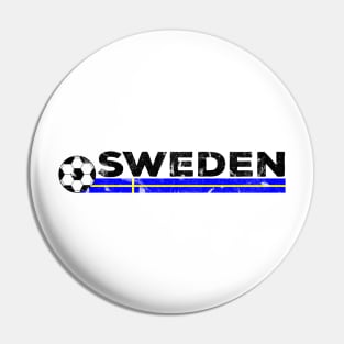 Sweden Football Fan. Sweden Soccer Design Pin