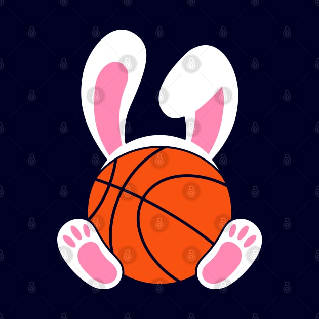 Basketball Easter bunny with rabbit ears bunny feet by Hobbybox