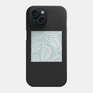 Blue & White Topography Pattern Phone Case