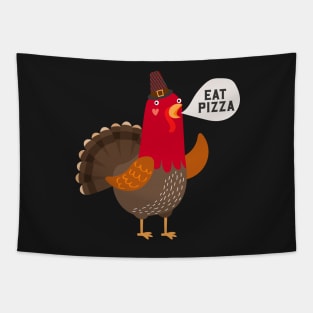 Save a turkey, eat pizza vegan Tapestry