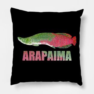 Arapaima - freshwater giant Drawn detailed Pillow