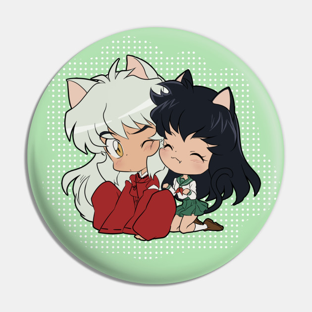 Inuyasha Dog And Cat 2 Inuyasha And Kagome Pin Teepublic