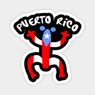 Puerto Rico Taino Coqui Boricua Flag Magnet