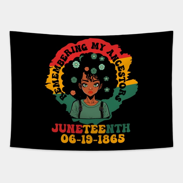 Juneteenth Celebrations through glasses of Bold Black Women Tapestry by StyleRevolution