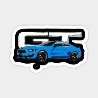 GT Mustang Grabber Blue Magnet