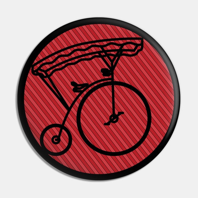 The Prisoner — Penny Farthing Pin by Phil Tessier