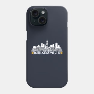 Indiana Basketball Team 23 Player Roster, Indiana City Skyline Phone Case