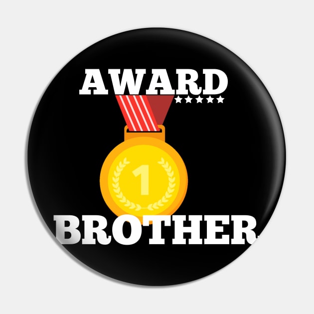 Award Trophy Best brother  i love my brother gift Pin by Flipodesigner