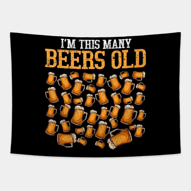 Funny 40 Year Old Beer Drinking Gag Gift, 40th Birthday - Beer Drinkin  Apparel And Gifts - Tapestry