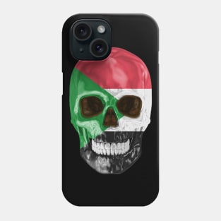 Sudan Flag Skull - Gift for Sudanese With Roots From Sudan Phone Case