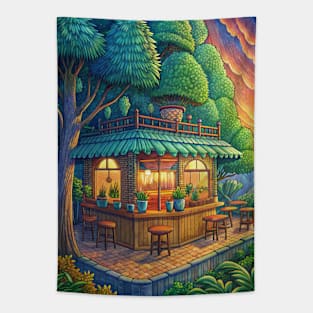 Coffeeshop of Anime Tapestry