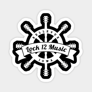 Lock 12 Music White Logo Magnet