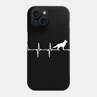 German Shepherd Heartbeat Gift For German Shepherd Lovers Phone Case