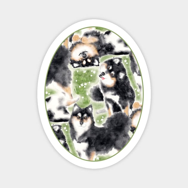 Happy Finnish Lapphund Dogs Magnet by PerrinLeFeuvre