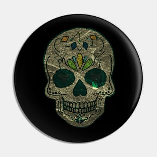 Day of the Dead Web Look Skull Halloween Design Pin