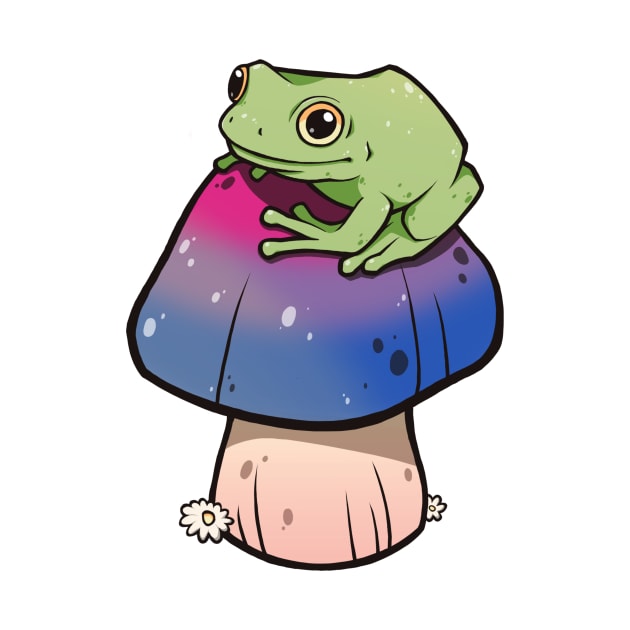 Bisexual Pride Mushroom Frog by saltuurn