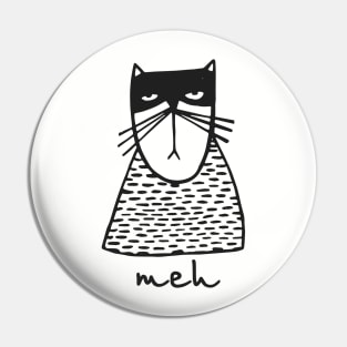 Angry Cat MEH Halloween Pin