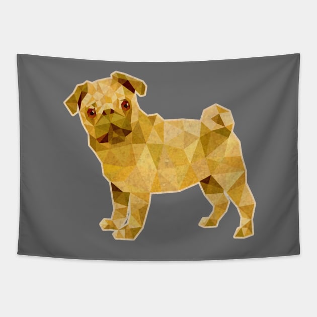 Pug Lowpoly Tapestry by tsign703
