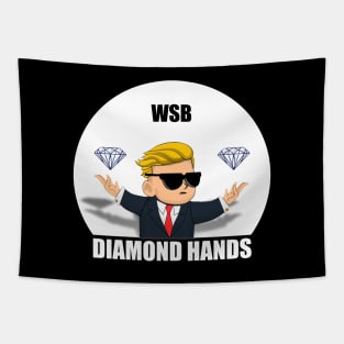 Reddit Wallstreetbets WSB Diamond Hands Day Trader Stock Market Options Tapestry