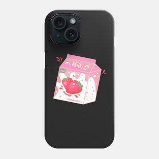 Retro 90s Japanese Kawaii Strawberry Milk Shake Carton Phone Case