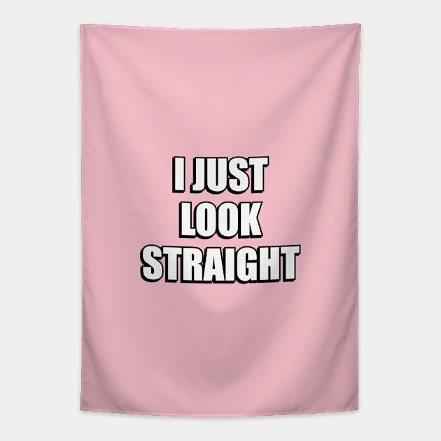 Funny Gay -  Just Look Straight Tapestry by InspireMe