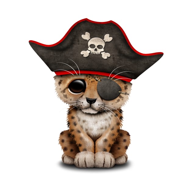 Cute Baby Leopard Cub Pirate by jeffbartels