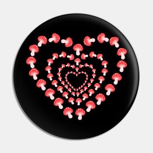 heart shaped red mushrooms Pin