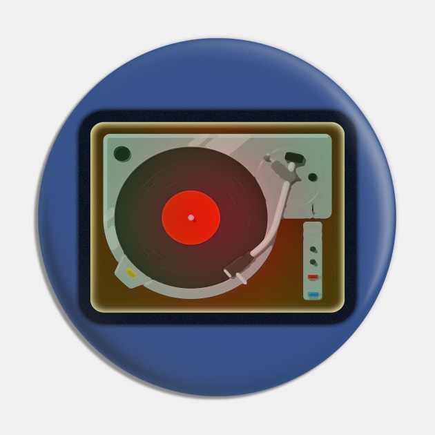 Retro record player DJ design Pin by JM