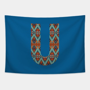 Letter U- boho design Tapestry