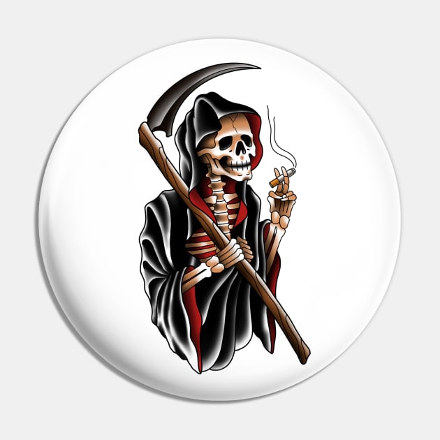 Traditional tattoo grim reaper Pin by Smurnov