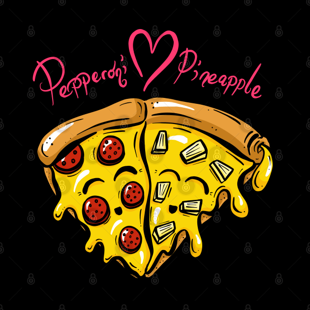 Pineapple Loves Pepperonic Pizza Slices by Squeeb Creative