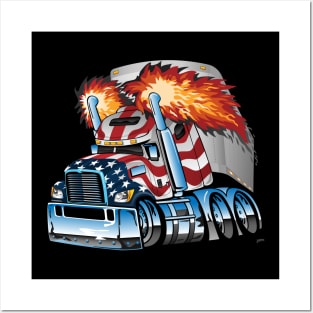 Semi Truck Posters and Art Prints for Sale