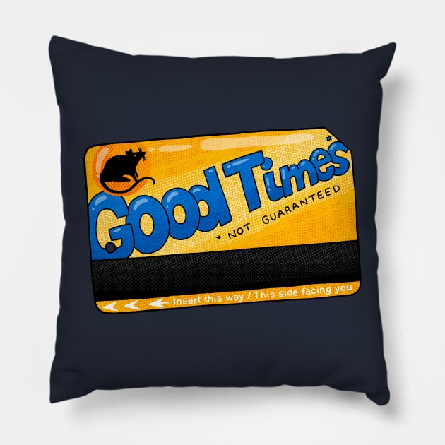 Good Times Card Pillow by Tania Tania