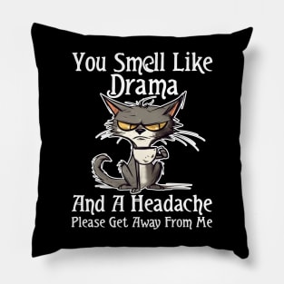 You Smell Like Drama And A Headache Please Get Away From Me Pillow