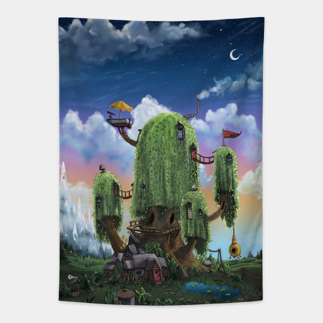 Treehouse of Ultimate Friendship Tapestry by Haptica