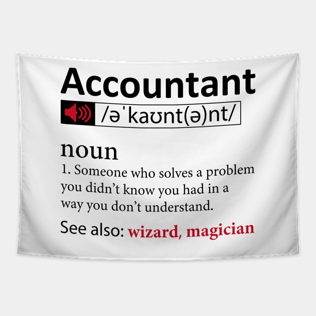 Accountant Definition Tapestry by DragonTees