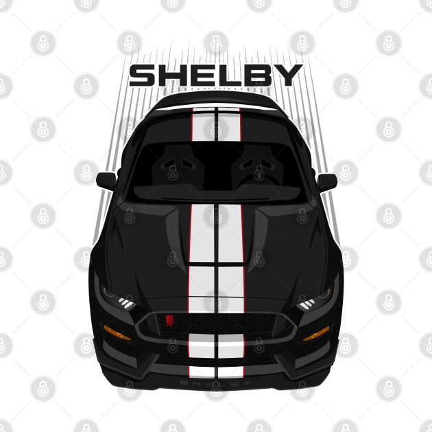 Ford Mustang Shelby GT350R 2015 - 2020 - Black - White Stripes by V8social