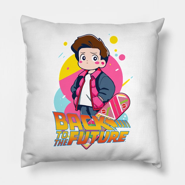 Back To The Future Pillow by DesignedbyWizards