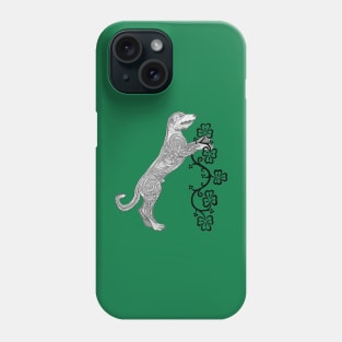 Rampant Celtic Knotwork Irish Wolfhound Phone Case