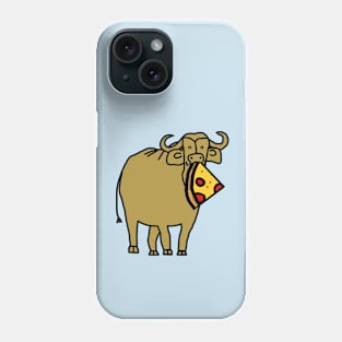 Gold Ox with Pepperoni Pizza Slice in Mouth Phone Case