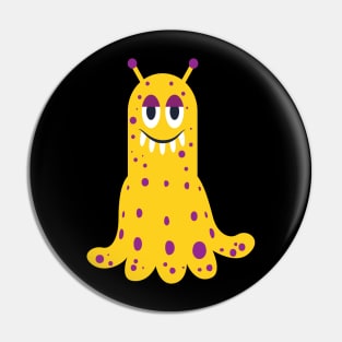 Yellow Space Alien Pin