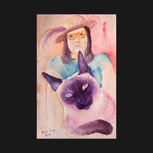 Woman and Cat T-Shirt