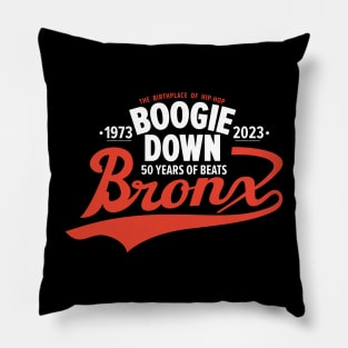 Boogie Down Bronx lettering - 50 years of Hip Hop Pillow