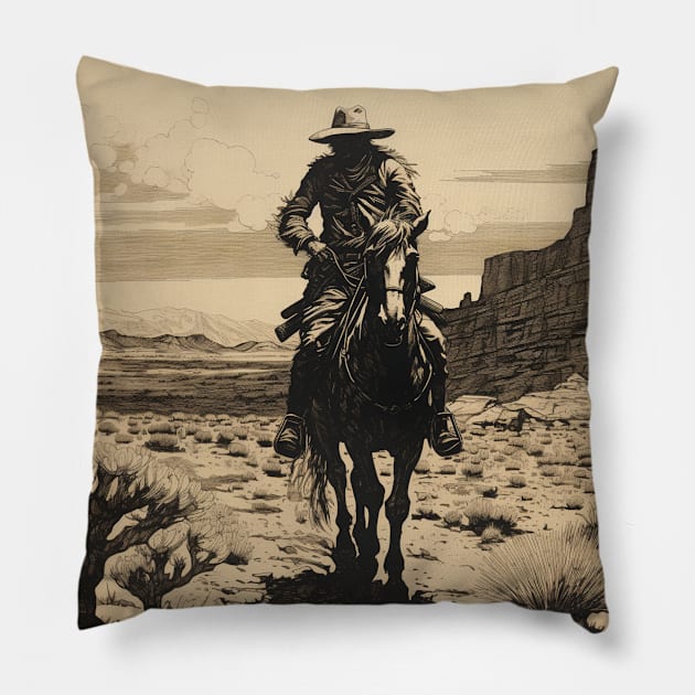 Cowboy Pillow by Flowerandteenager