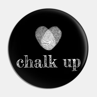 Chalk Up Thumbs White Pin