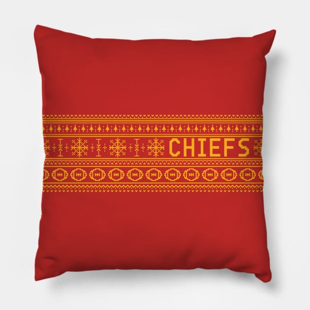 Chiefs / Xmas Edition Pillow by Nagorniak