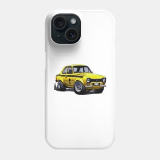 cartoon Ford Escort MK1 yellow Phone Case