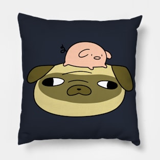Pug Face and Mini Pig Pillow