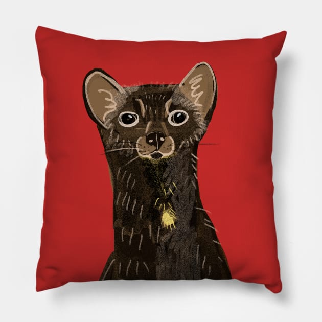 Sable Marten in Red Pillow by belettelepink