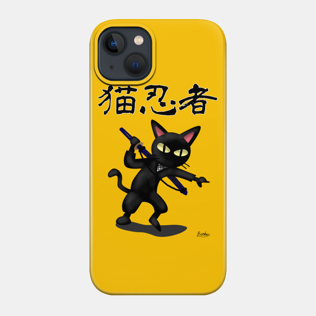 Ninja Cat - Japanese - Phone Case